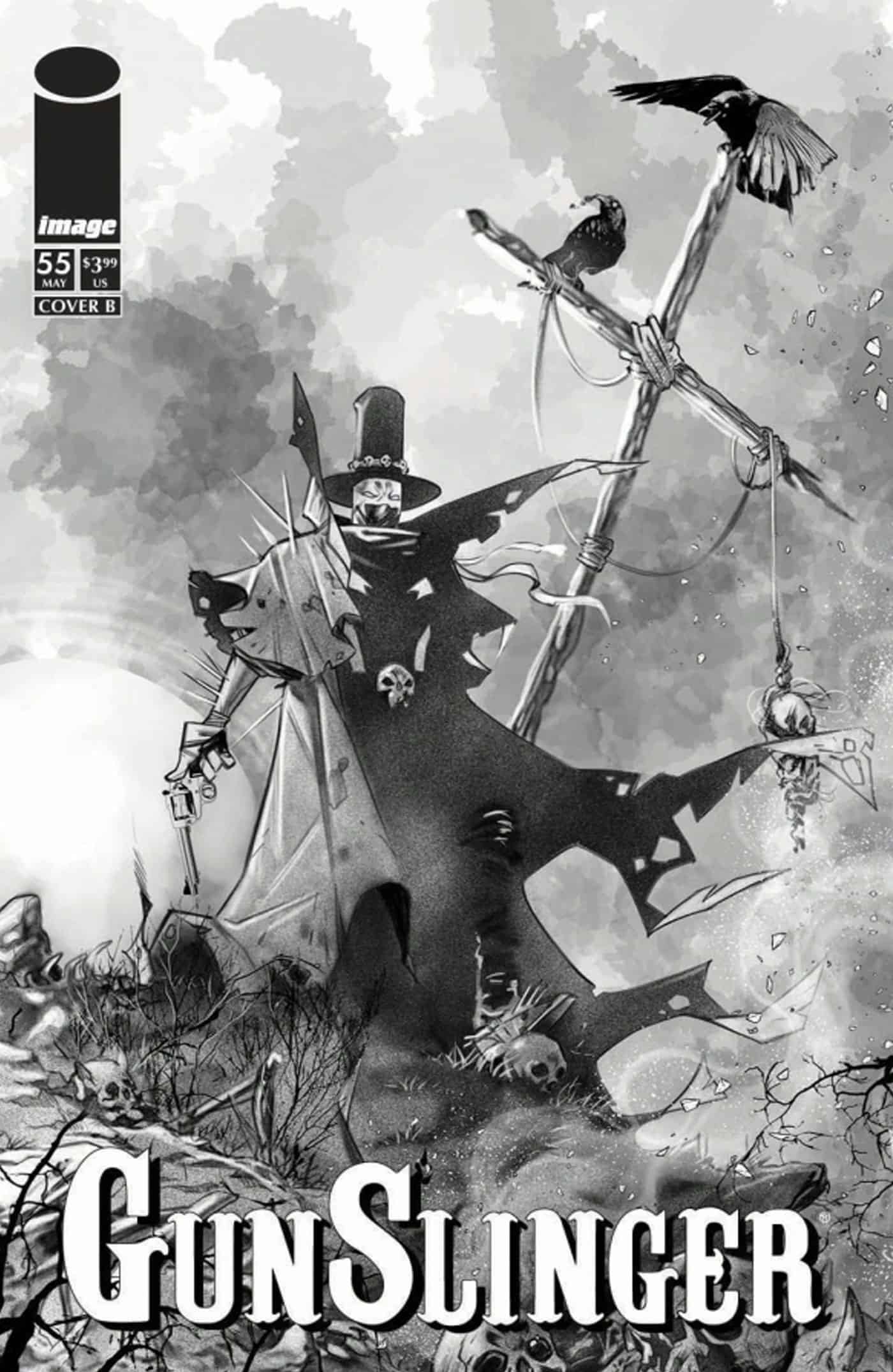 GUNSLINGER SPAWN #55 CVR B IG GUARA B&W VAR